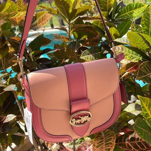 Coach Georgie Saddle Bag In Colorblock - Picture 5 of 16